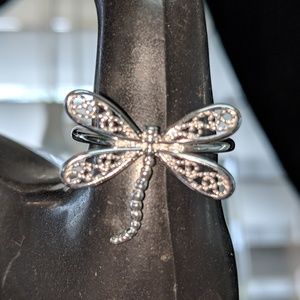 Sterling silver dragonfly ring.